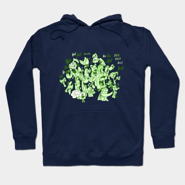 Grinny Green Dogs Hoodie by GLFC